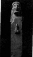 Мраморная колонии с головой Гермеса (VI век до н. э.. Нац. музей. Афины)