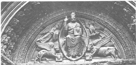 Илл. XLIX. Тимпан входа (12 век). Арль, церковь св. Трофима.